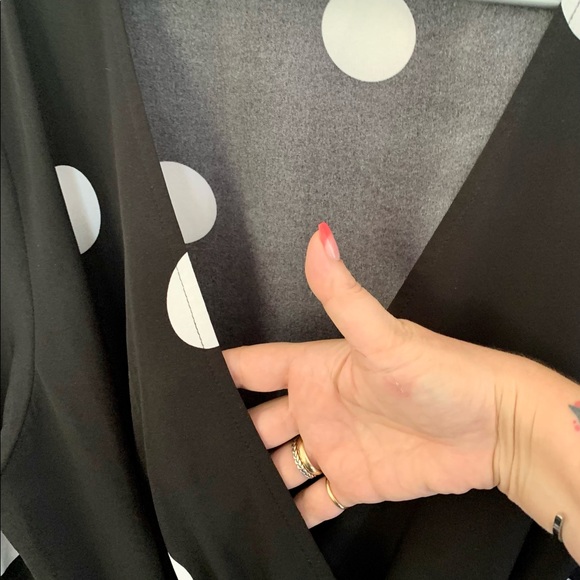 Black and white polka dot dress 2x - Picture 3 of 6